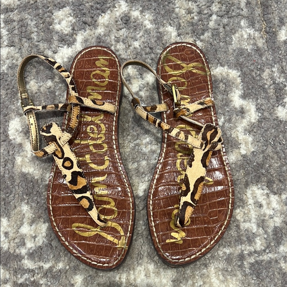 Sam Edelman Brown and Tan Sandals